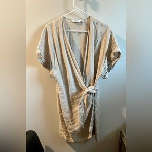 & Other Stories Linen Wrap Dress